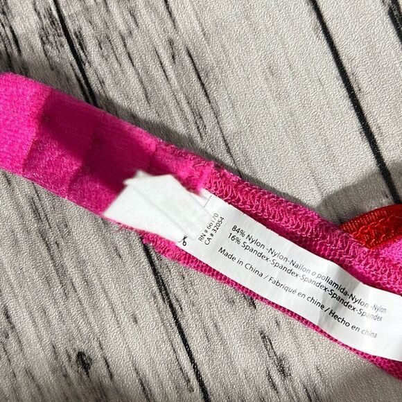 Kimchi Blue Women's Black Bandeau Bra Red Pink Triangle Bralette Small Lot of 2 - Picture 10 of 11